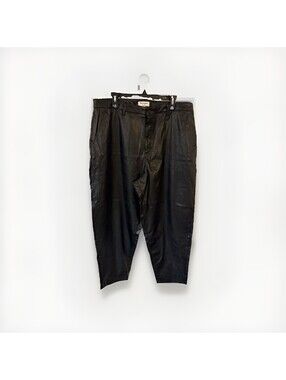 Juicy Couture Faux Leather Pants Black Women’s 16W Button Zip NWT